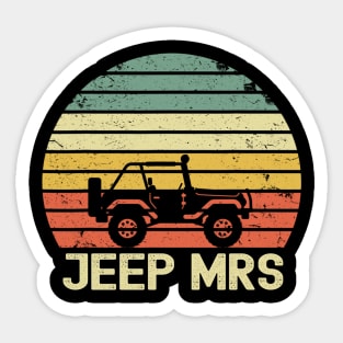 Jeep Mrs Vintage Jeep Sticker